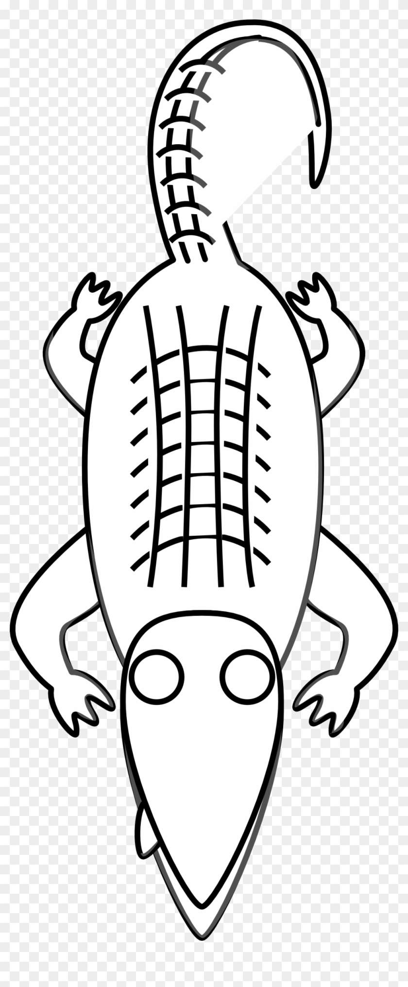Related For Alligator Black And White Clipart - Crocdile Head Clipart Black And White #741096