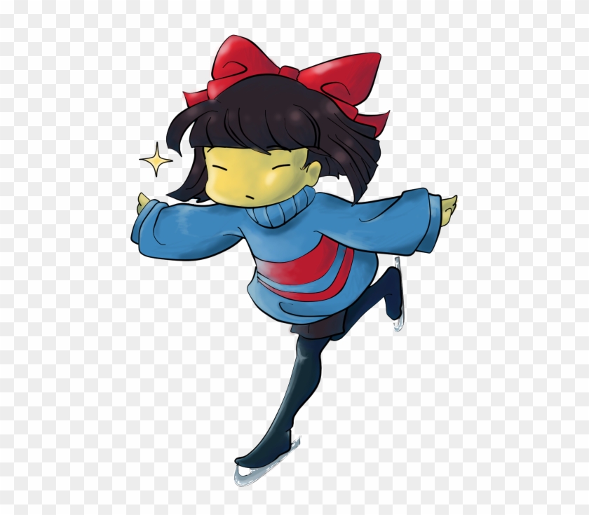 Frisk Ice Skating By Alice With A Bowtie - Frisk Alice In Wonder Land #741108