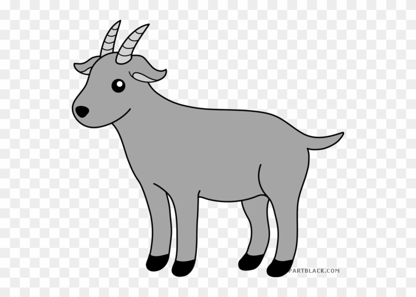 Gray Goat Animal Free Black White Clipart Images Clipartblack - Goat Clipart #741154