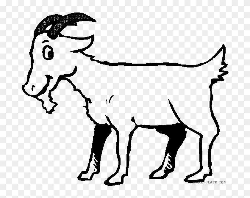 Goat Outline Animal Free Black White Clipart Images - Goat Clip Art Black And White #741155