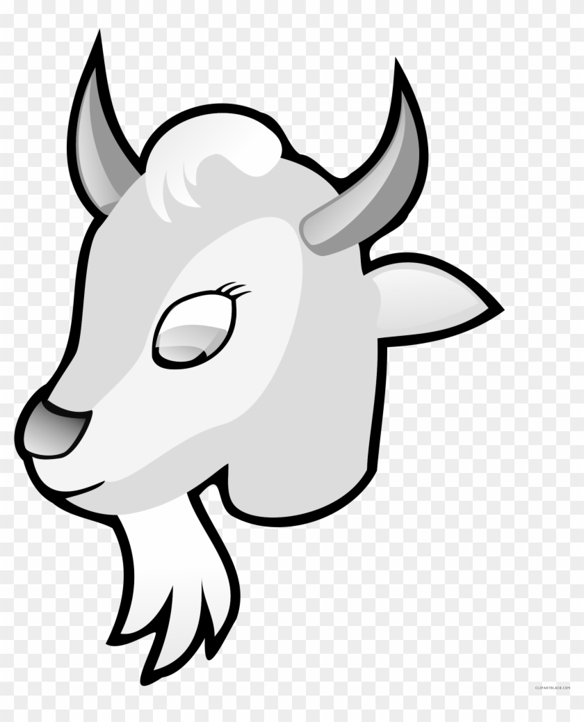 Goat Head Animal Free Black White Clipart Images Clipartblack - Cau Lac Bo Bong Da #741158