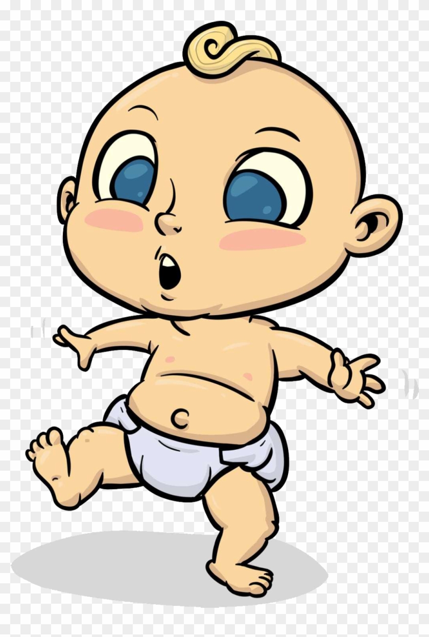 Infant Walking Cartoon Clip Art - Infant Walking Cartoon Clip Art #741408