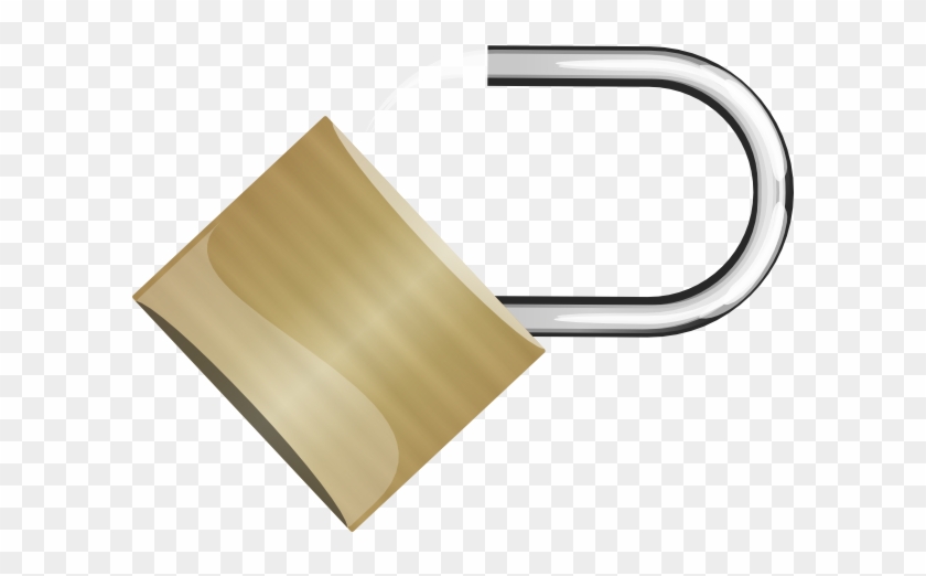 Open Padlock 45 Degree Right Angle Clip Art - Open Padlock #741411