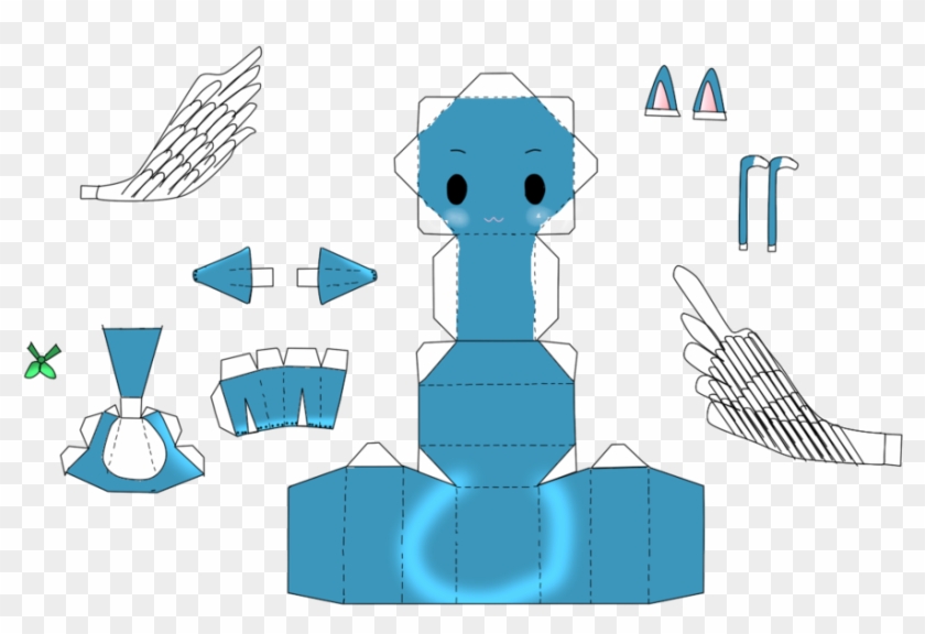 Paper Model Chibi Hatsune Miku Template - Fairy Tail Papercraft - Free  Transparent PNG Clipart Images Download