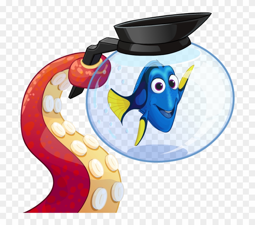 Hanks Tentacle Holding Dory In A Pot Of Water - Finding Dory Party Club Penguin #741531