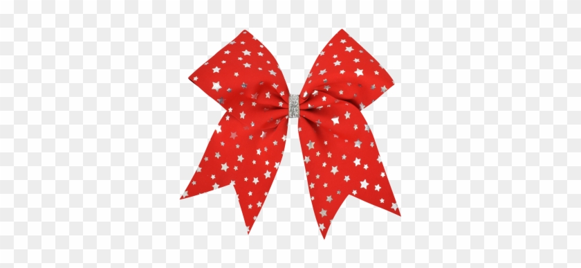 Red Foiled Stars I Love Cheer® Hair Bow - Foiled Stars #741555