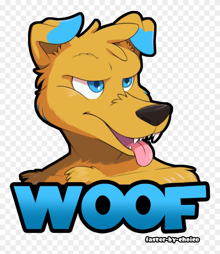 Woof Badge By Faster By Choice - Cartoon #741915