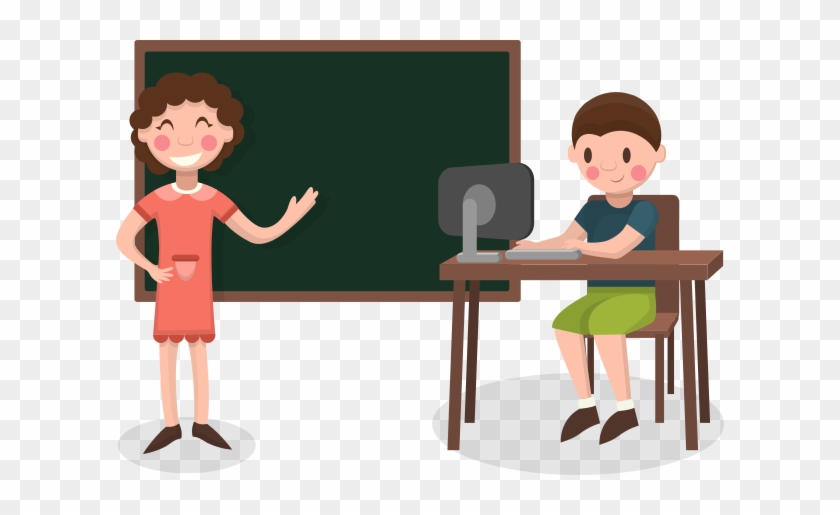 Course Clipart Classroom Activity - Student And Teacher Png #742094