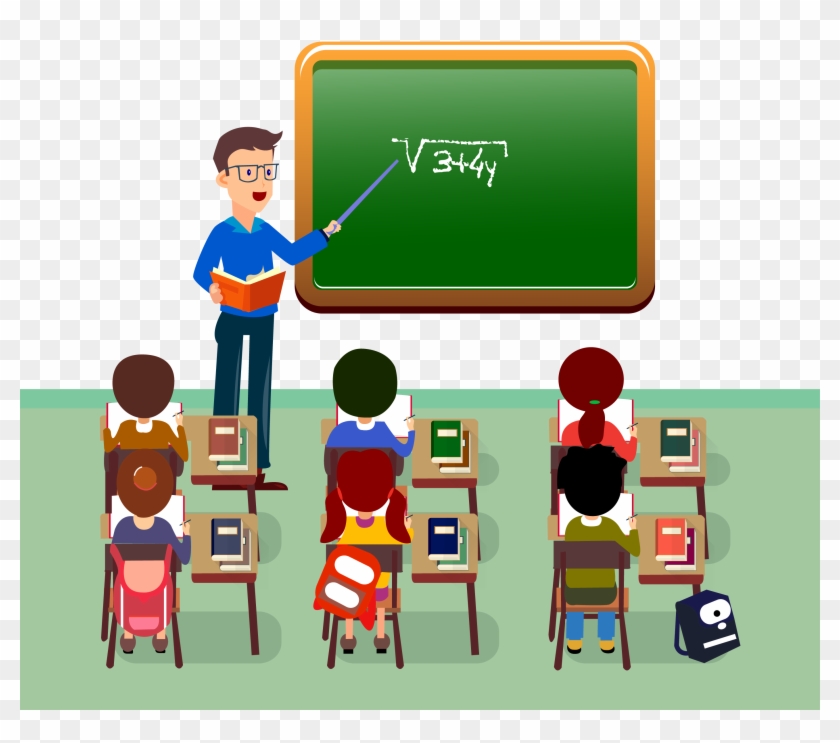 students in classroom clipart