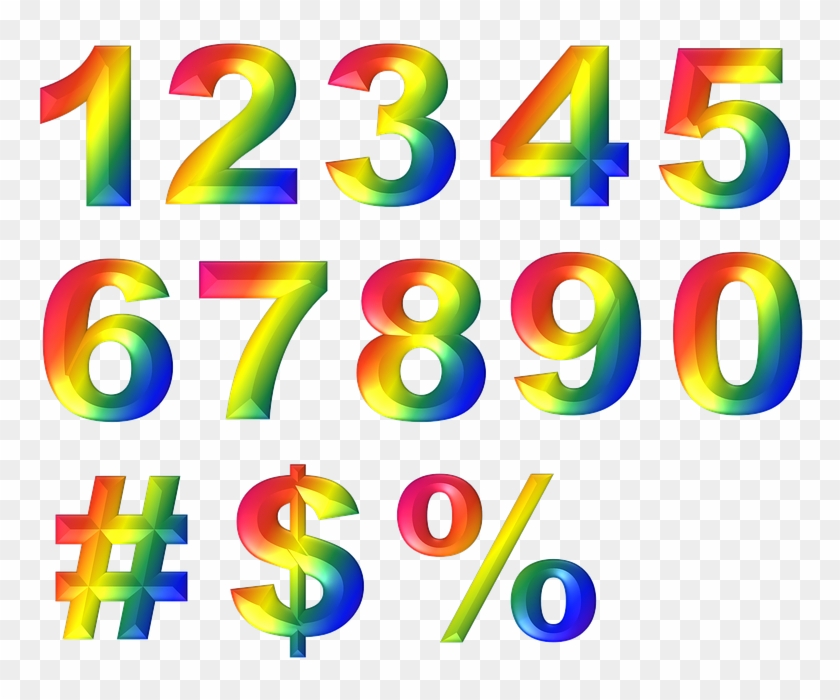 Lego Cliparts Numbers 19, - Rainbow Numbers Png #742179