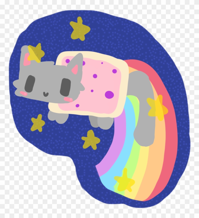 Chibi Nyan Cat By Cat - Gif #742400