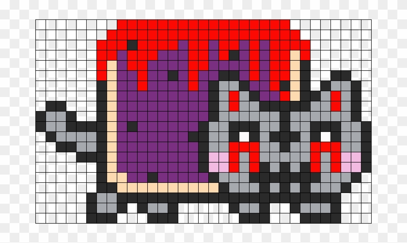 Evil Nyan Cat Perler Bead Pattern 212465 - Perler Bead Nyan Cat #742401