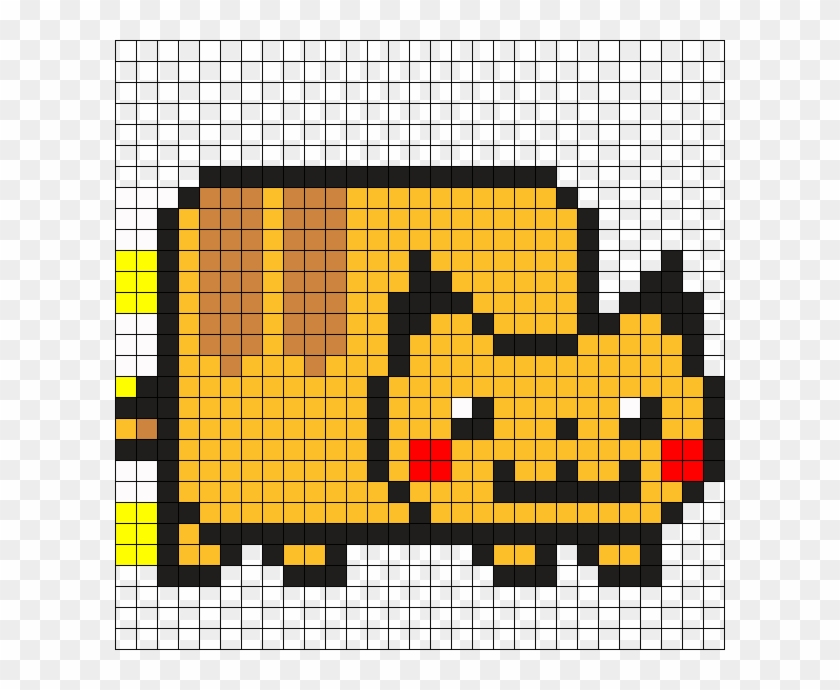Pikachu Nyan Cat Part1 Perler Bead Pattern - Nyan Cat Perler Beads #742431