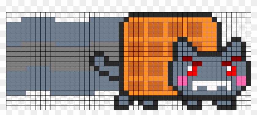 Nyan Cat Perler Bead Pattern - Perler Bead Nyan Cat Pattern #742443