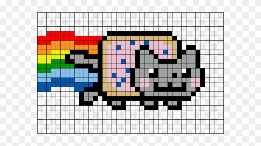 Nyan Cat Pixel Art Grid 230139 - Nyan Cat Perler Bead Pattern #742452