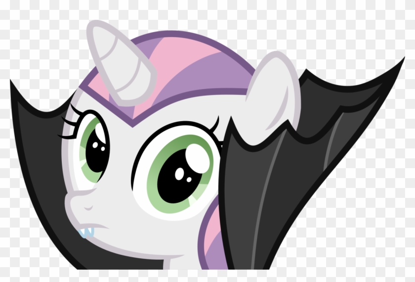 Doctor-derpy, Bust, Fangs, Nightmare Night, Safe, Simple - Sweetie Belle Stare #742538