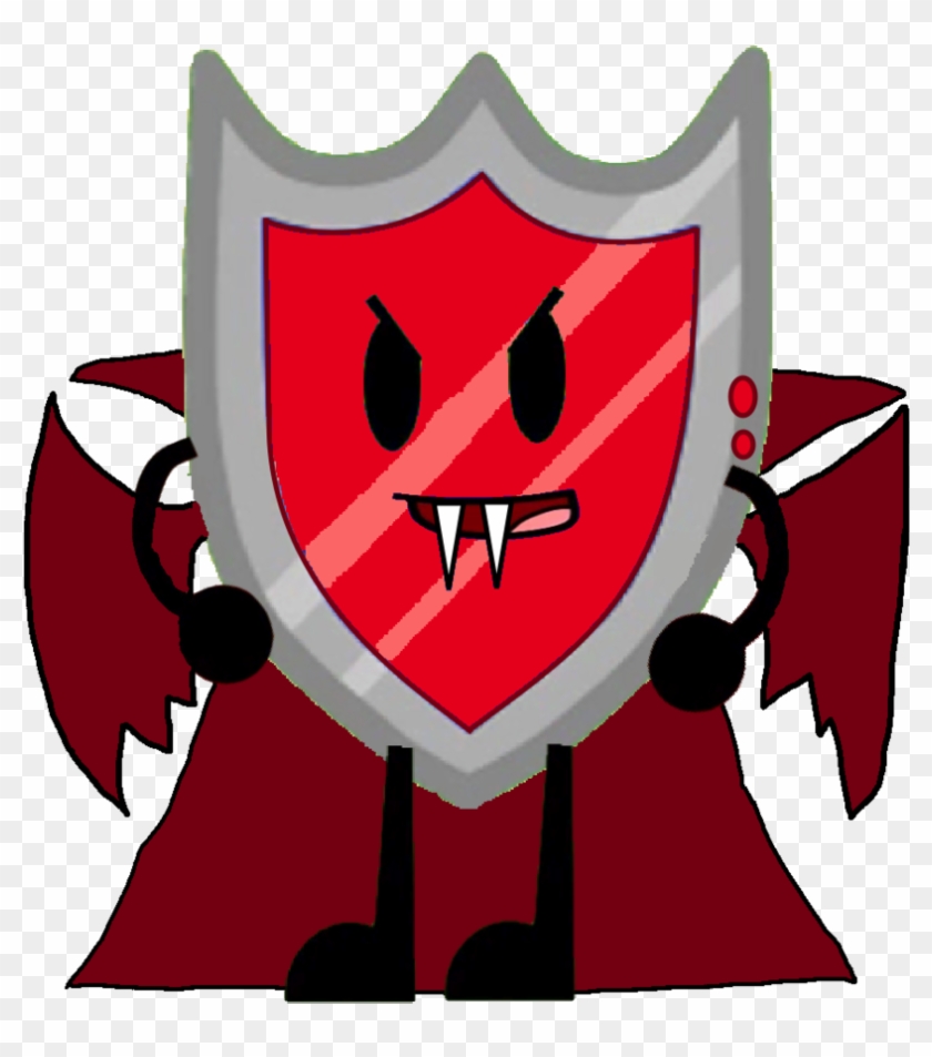 Shieldy As A Vampire Vector By Thedrksiren - Brawl Of The Objects Shieldy #742545