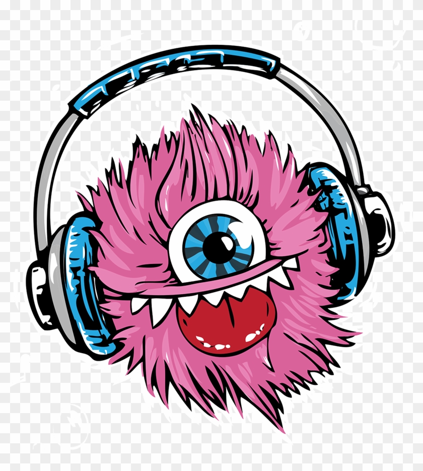 Monsters Clip Art - Monster Listen To Music #742585