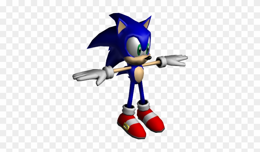 My 3d Sonic Model By Nash The Mutt - Bad Sonic 3d Model #742789