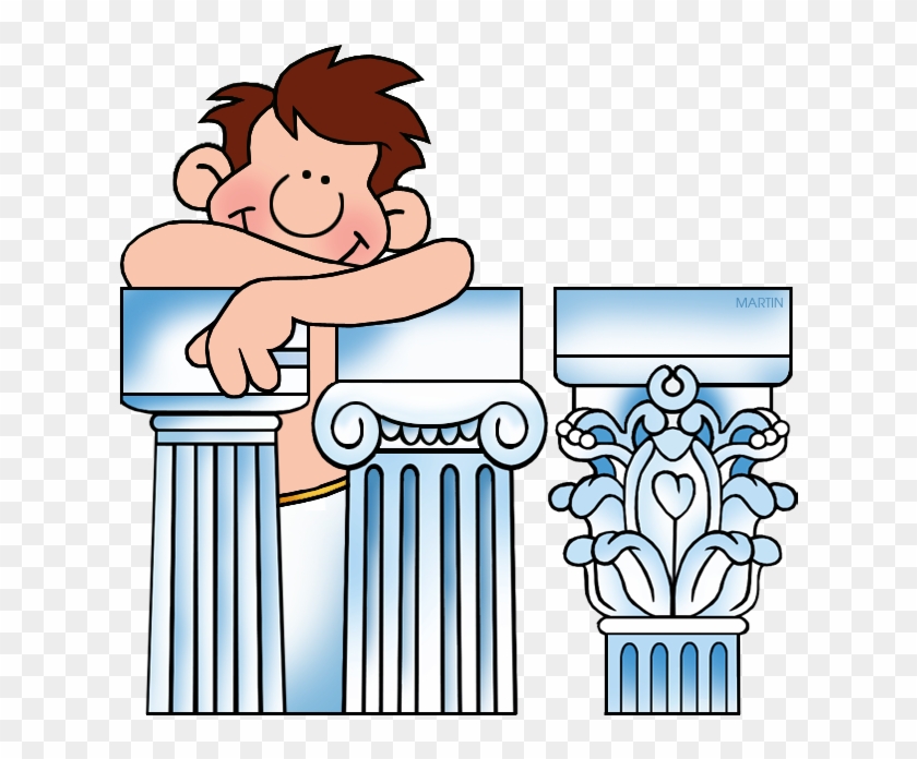 Man With Greek Columns - Column Clip Art #743143