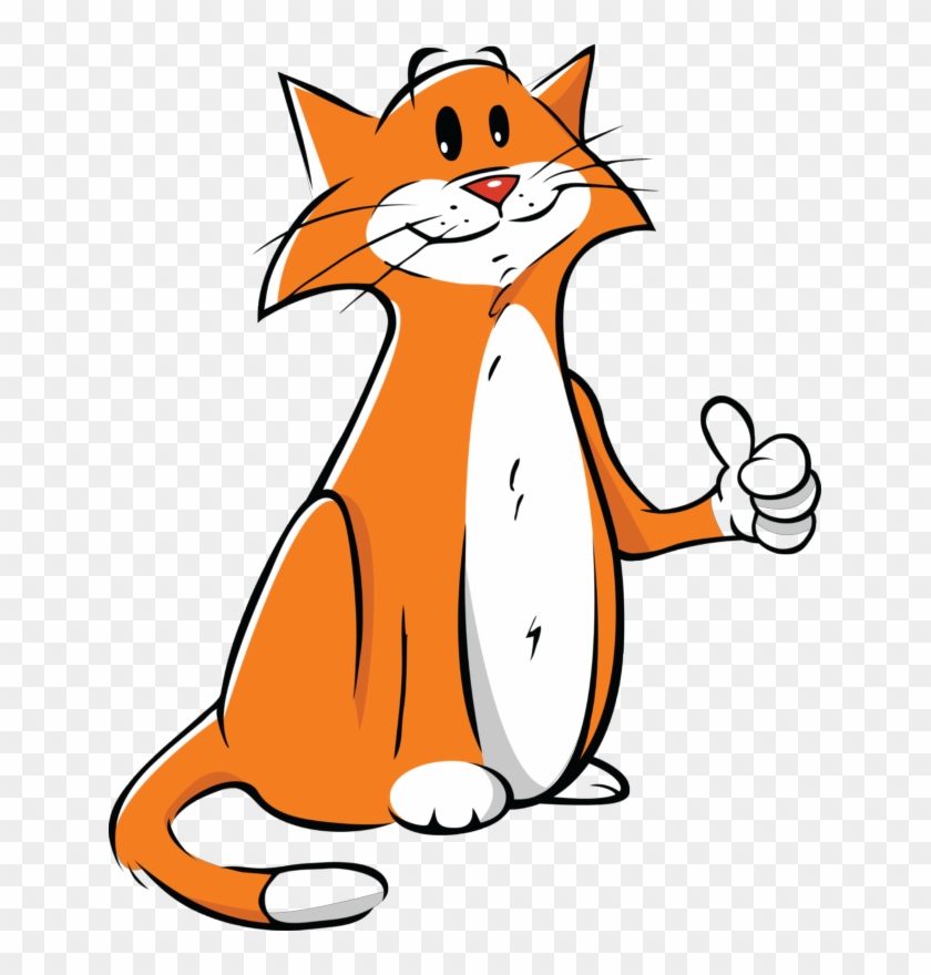 Thumbs Up - Cartoon Cat With Thumbs Up #743237