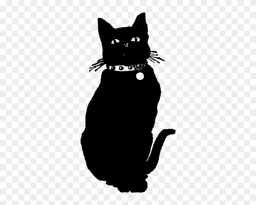 Black Cat Sitting Clipart #743382