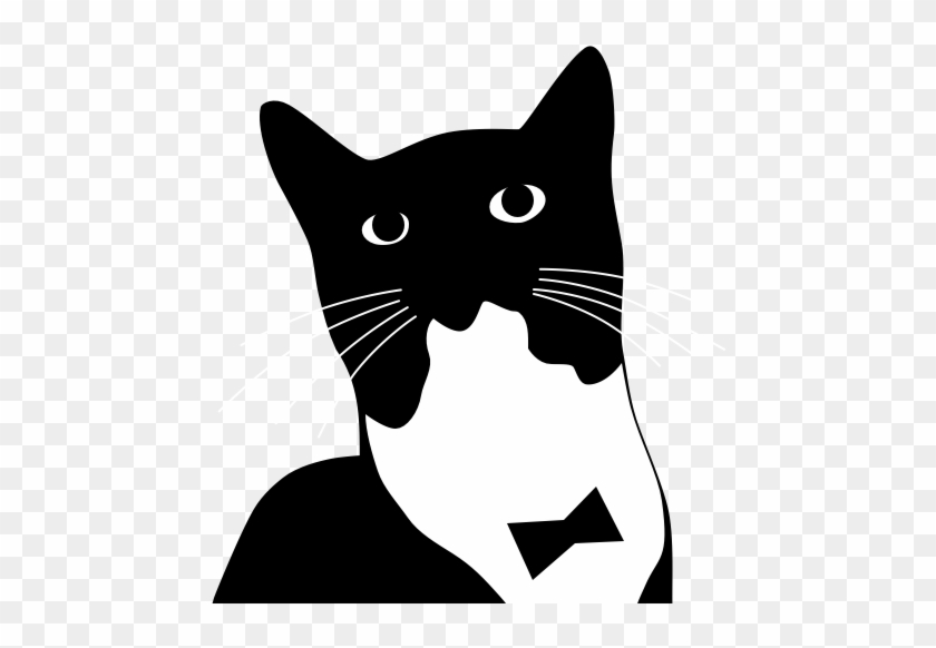 Black Cat Clipart Tuxedo Cat - Tuxedo Cat Clip Art #743398