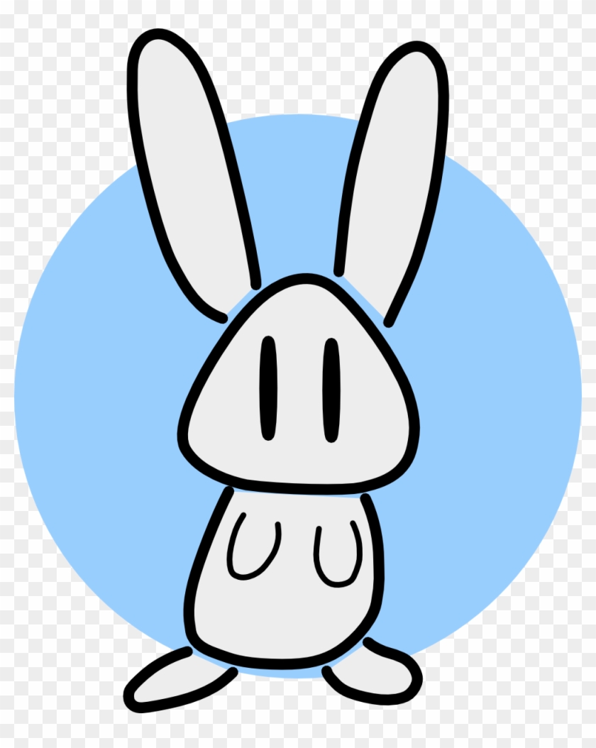 Bunny Black White Line 555px 107 - Conejo Svg #743451