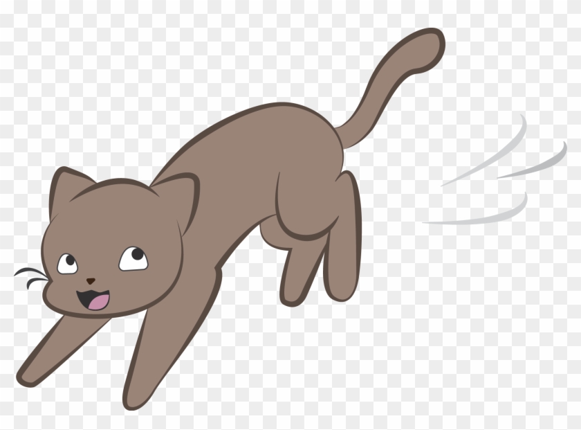 Close - Transparent Cartoon Cats Run #743474