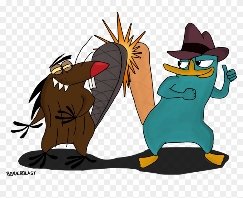 Beaver-tail Slap Colored By Beaverblast - Cartoon Platypus #743686