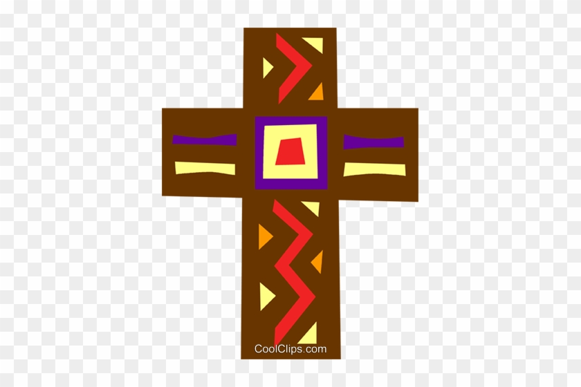 The Cross Royalty Free Vector Clip Art Illustration - Crucifix #743980