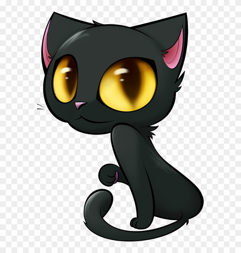 Imágenes De Gatos Negros Más - Cute Black Cat Cartoon #744021