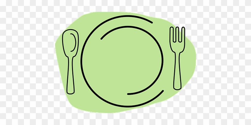 Cutlery Food Plate Knife Fork Dinner Green - Horizon Observatory #744181