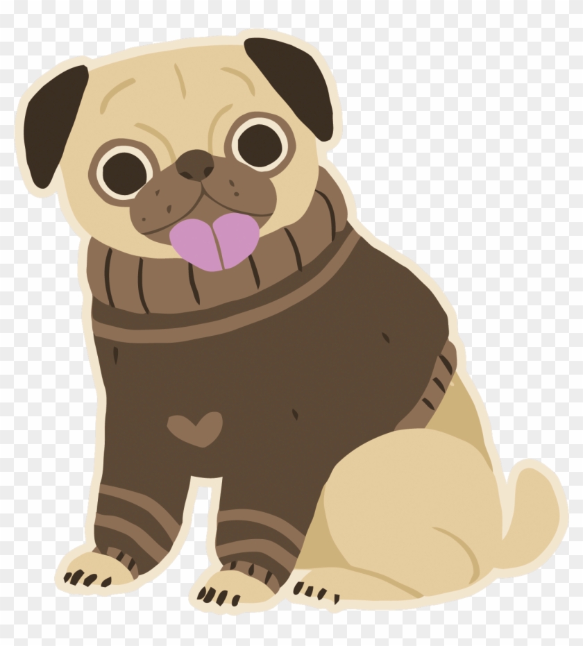 Pug Puppy Dog Breed Pet Toy Dog - Dog Flat Png #744187