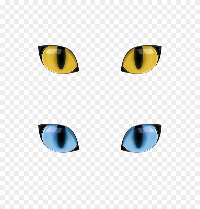 Cat - Yellow Cat Eyes Png #744323