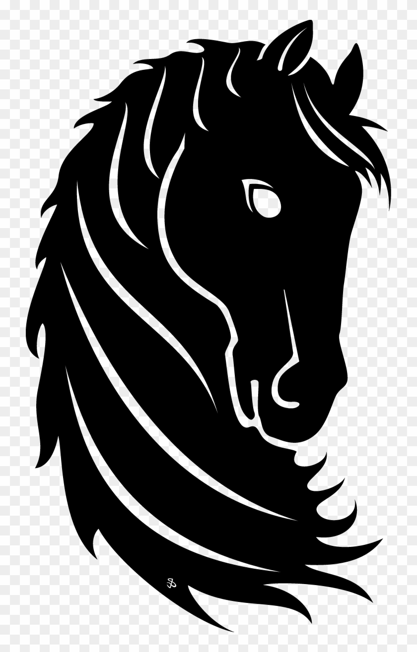 Black Rocking Horse Vectors - Tête De Cheval Dessin #744455