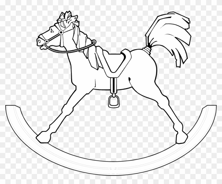 Illustration Of A Wooden Rocking Horse - Illustration #744460