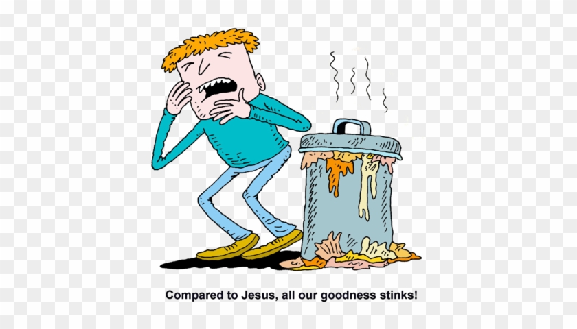 stinky garbage can cartoon