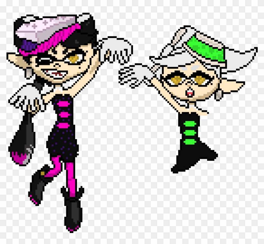 Squid Sisters (callie & Marie) - Callie Squid Sisters Pixel Art #744667