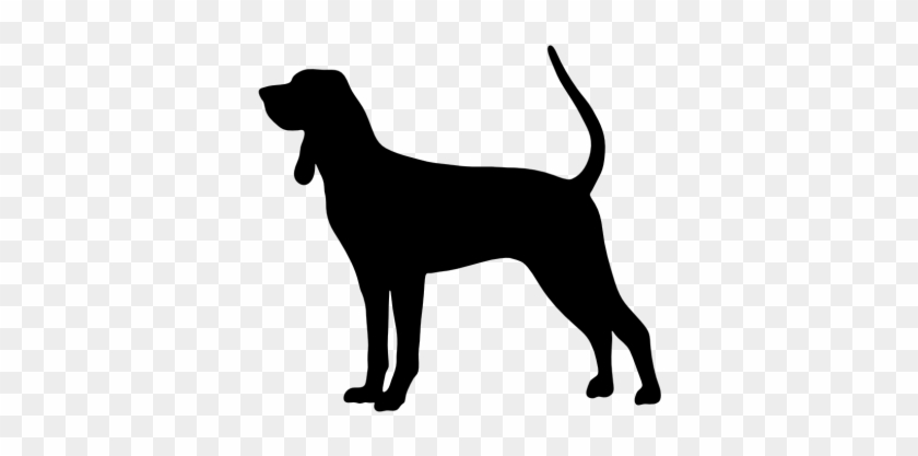 Black and tan coonhound Dog Silhouette-Horloge murale 