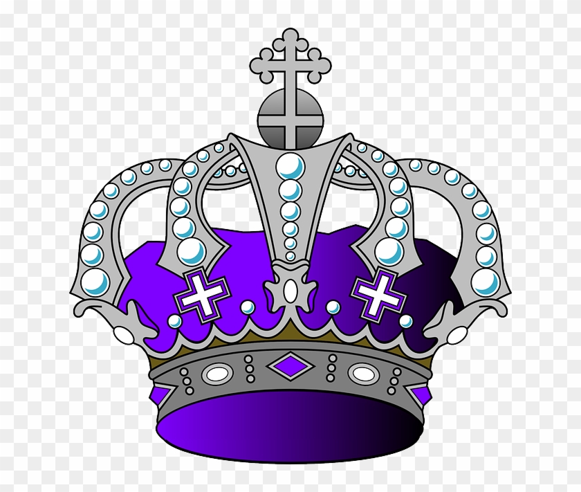 Crown, King, Royal, Prince, History, Tiara, Princess - Purple And Silver Crown #744875