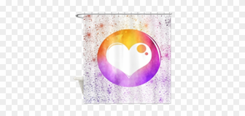 Watercolor Heart Design 10 Shower Curtain> Abstract - Heart #744886