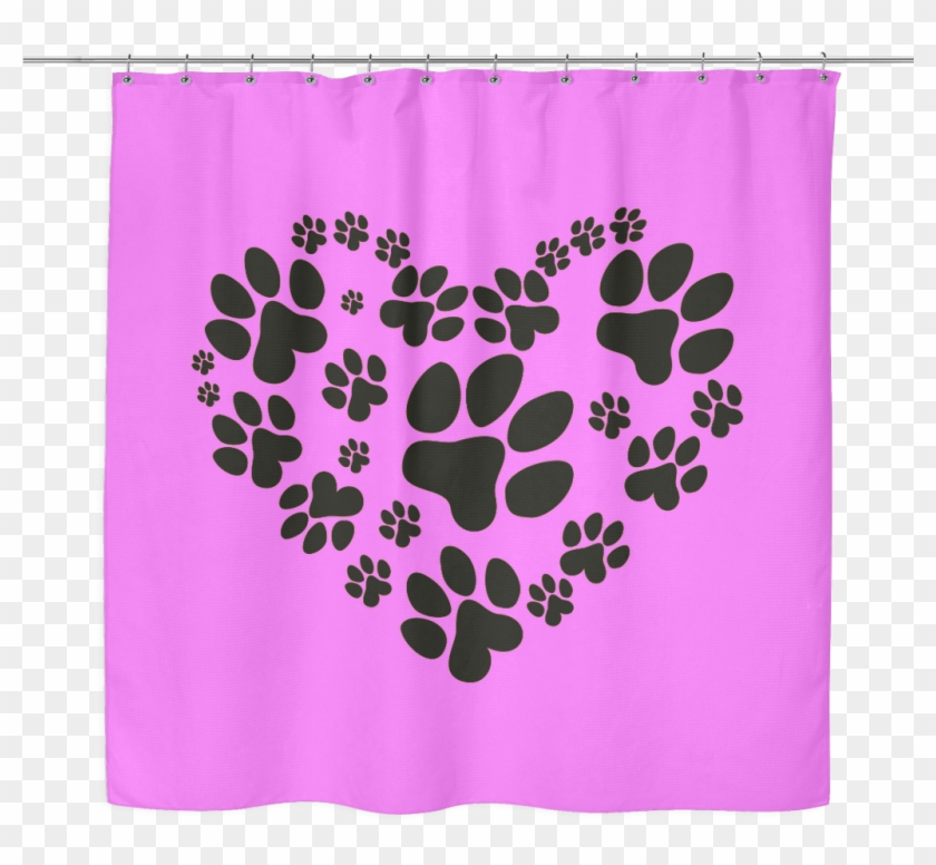 Shower Curtain Paw Prints - Dog Wall Decal #744889