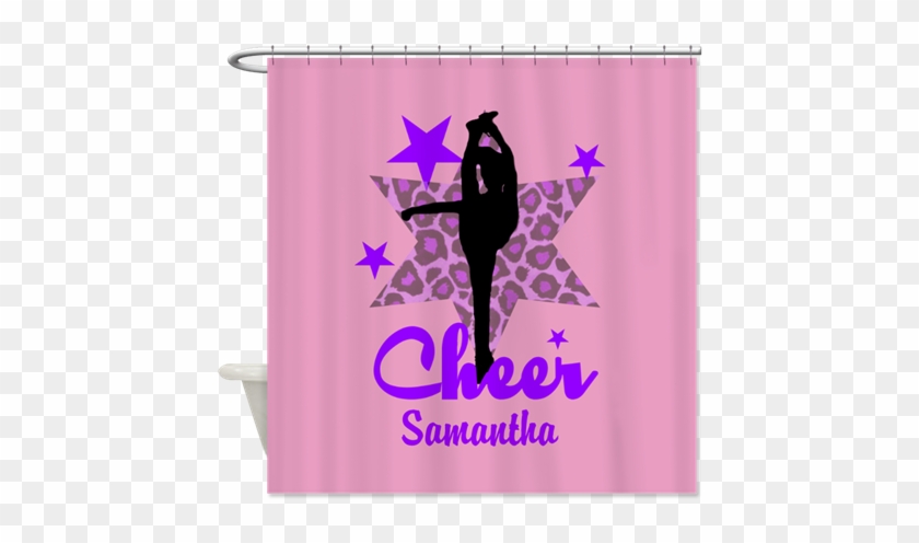 Purple Cheerleader Shower Curtain Pink Cheerleader - Purple Cheerleader Shower Curtain Pink Cheerleader #744897