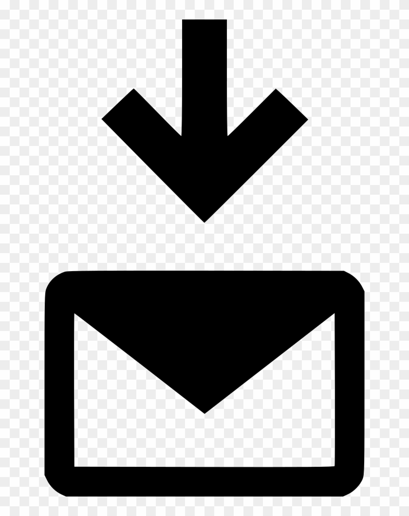 Email Mail Arrow Down Attachment Point Communication - Sign #744908