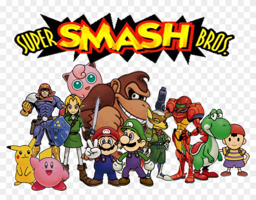 Super Smash Bros Logo - Super Smash Bros 64 Art #744930