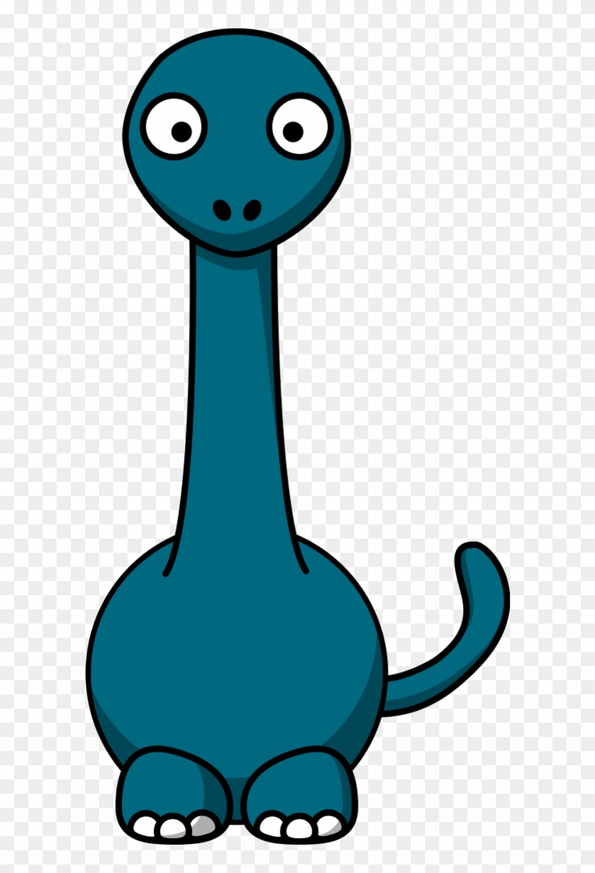 Dinosaur Cartoon Long Neck - Blue Long Neck Dinosaur #745000