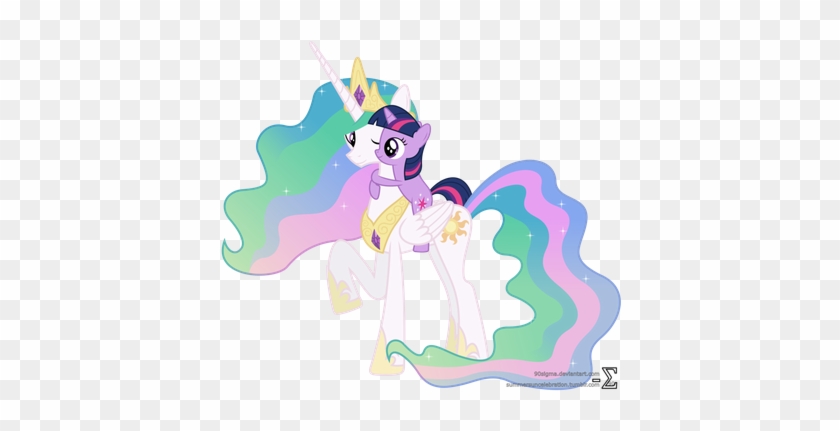 Twilight Sparkle Aids Princess Celestia - Mlp Princess Celestia And Twilight Sparkle #745161