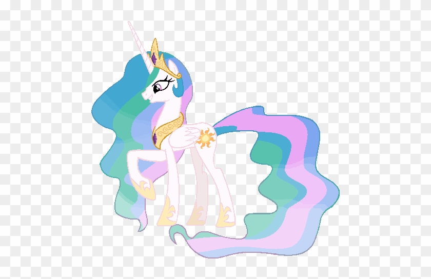 Pixel Celestia By Phantombadger - My Little Pony Alicorn Celestia #745170