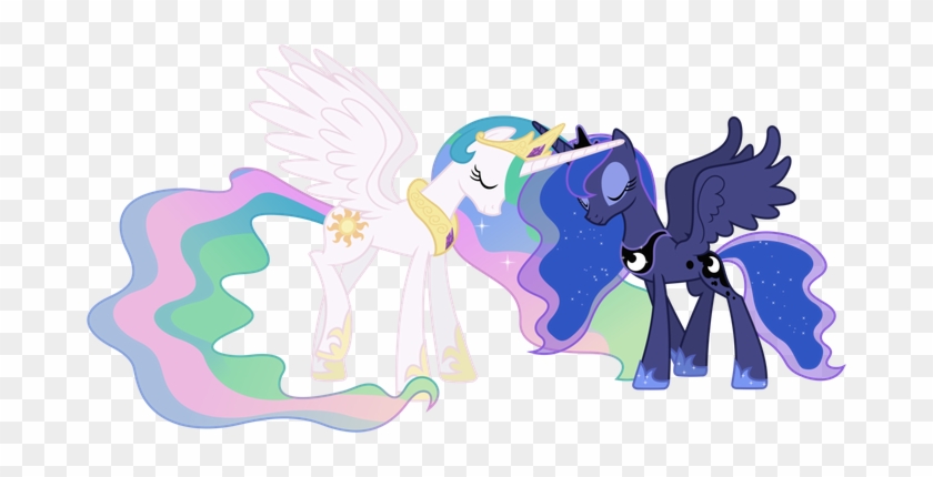 Celestia's Crown Is Knocked Off When Chrysalis Defeats - Celestia And Luna Png #745186